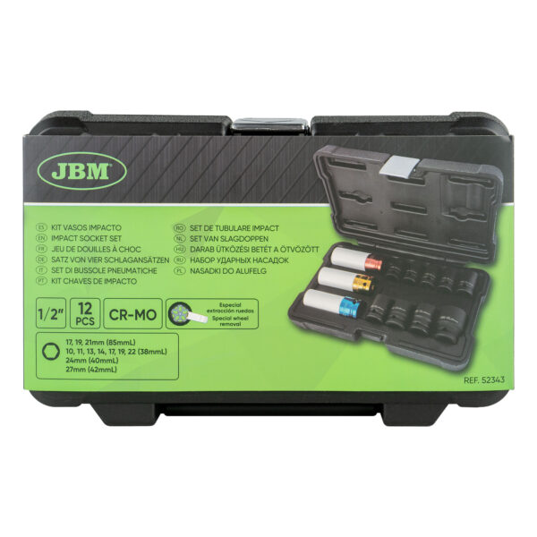 Kit 12 Chaves 1/2" Hexagonais - JBM