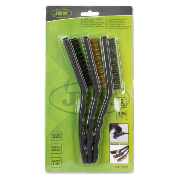 Kit 3 Escovas Metálicas - JBM