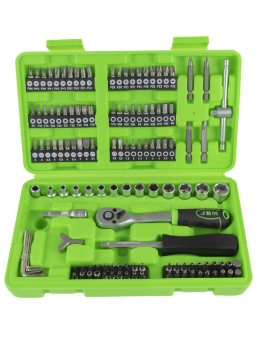 Estojo de Ferramentas 130 peças 1/4´´ Zincado - JBM