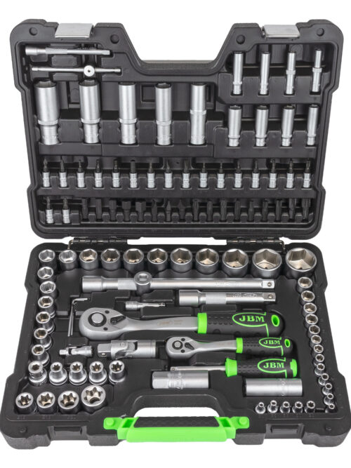 Mala de Ferramentas 108 peças 1/4´´ e 1/2´´ Zincado - JBM