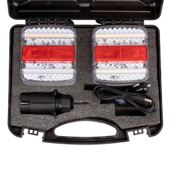 Conjunto 2 Luzes Traseiras Magnéticas s/ Fio - JBM