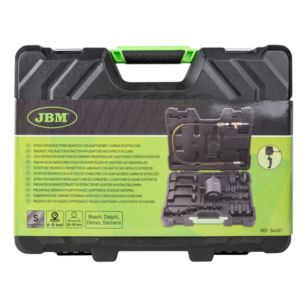 Extrator Pneumático de Injetores de Combustivel c/ Adaptadores + Garras de Extração - JBM